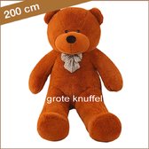 Grote bruine knuffelbeer van 200 cm XXL Knuffelbeer - Grote Teddybeer - Big Teddy bear - Hele grote bruine knuffelbeer