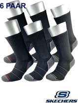 Skechers Wersokken - All-Day Comfort - Mesch Ventilation - Extended Cushion Zool - Arch Support - Multipack 6 Paar - 41/46