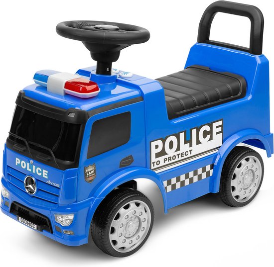 Mercedes loopauto Politie looptrainer licht- en geluidssignalen - sensillo
