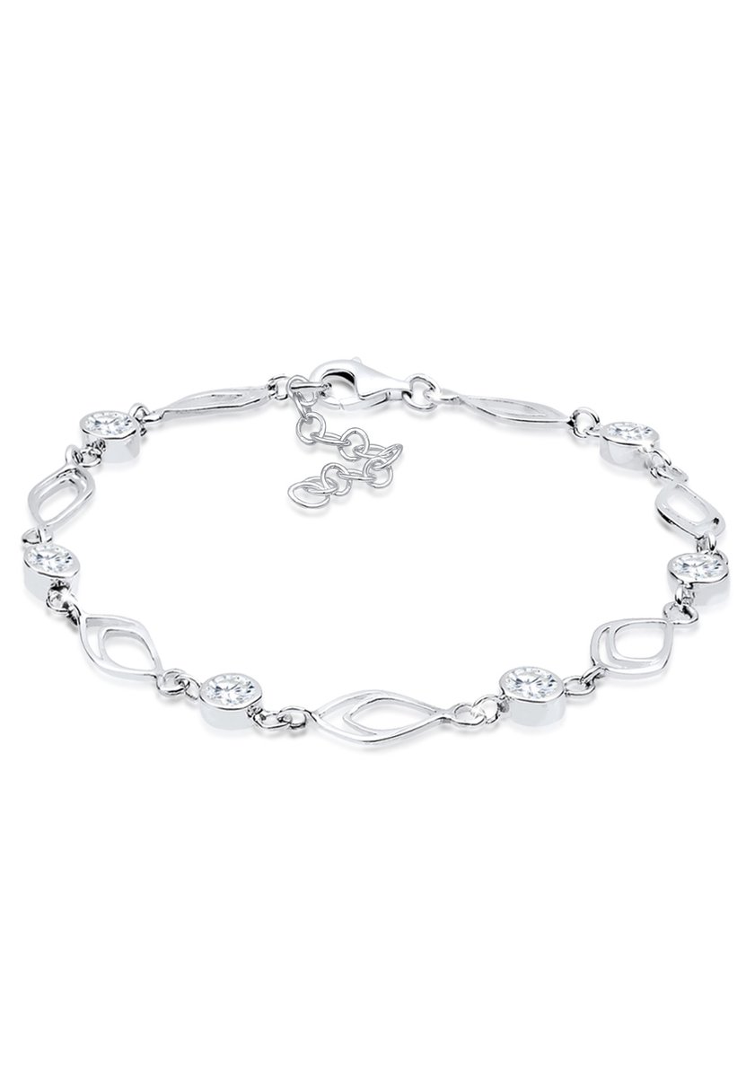 Elli - Armband - Dames Veer Boho Modern met Kristallen in 925 Sterling Zilver - Dames