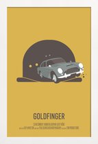 JUNIQE - Poster met houten lijst Goldfinger -13x18 /Geel & Grijs