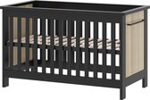 Cabino Baby Bed / Ledikant Oxford 60x120 cm Verstelbare Bodem - Zwart