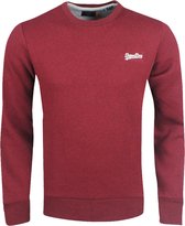 Superdry - Heren Trui - Orange Label Classic Crew  - Bordeaux Rood