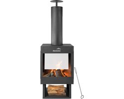 MaxxGarden Tuinhaard Grieks Apollo - Terrashaard - Vuurkorf - Terrasverwarmer - Terrasverwarming - Sfeerhaard - 45x45x135 cm