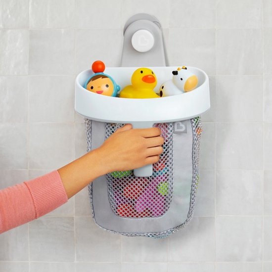 Collectionneur de speelgoed de bain Munchkin Super Scoop - Jouets exclusifs - Filet de rangement - Grijs - Robuste - Filet à jouets salle de bain -