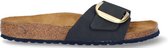 Birkenstock slipper MADRID Big Buckle Midnight Nubuck Leather narrow - Maat 42