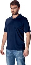 Mewa- Poloshirt vegan zijde- donkerblauw L