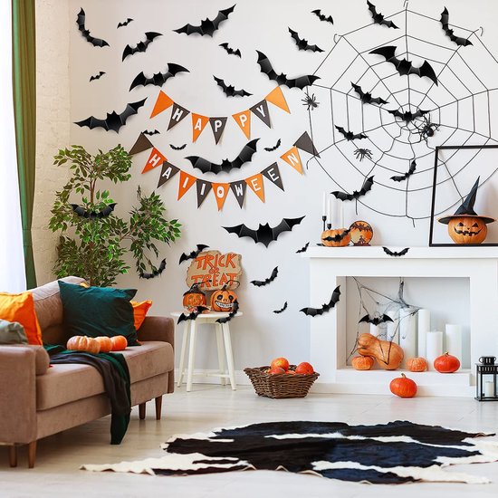 Voorkeursbehandeling Grammatica Tegenstrijdigheid Halloween Decoratie - Vleermuizen - Helloween Muurdecoratie- Halloween  Versiering -... | bol.com