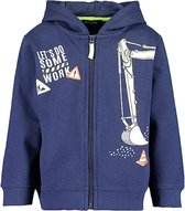 Blue Seven jongens vest blauw graafmachine maat 122