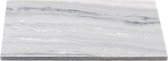 Sareva® - Marmeren Snijplank - Serveersteen - 21 x 29 cm - Anti-slip voetjes - Wit - Grijs