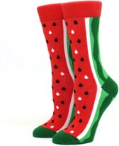 Printed Socks – One size – Unisex – Watermeloen Print Rood