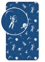 Space hoeslaken - Eenpersoons - 90 x 200 cm - Blauw
