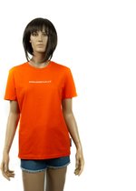 Powerfully T-shirt Geborduurd Tangerine - Oranje - Dames – Maat L