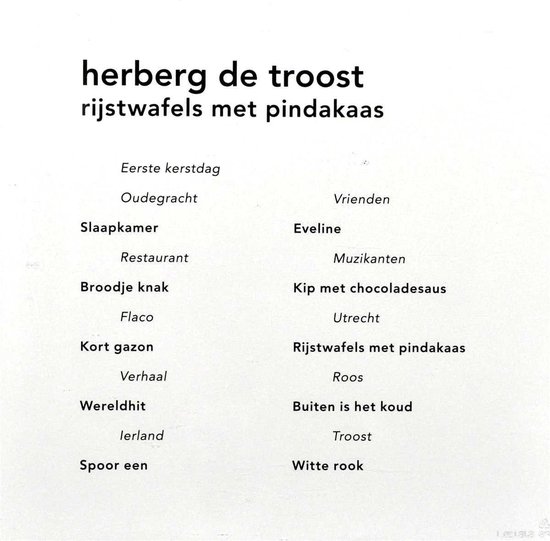 Herberg De Troost - Rijstwafels Met Pindakaas (CD)