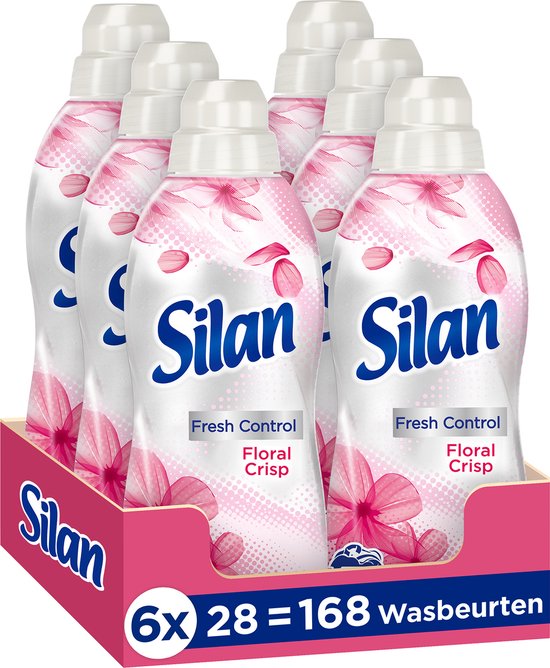 Silan Fresh Control Wasverzachter - Floral Crisp - Voordeelverpakking - 6 x 28 wasbeurten