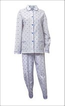 Cocodream Dames Flanel Pyjama LichtBlauw met Strikje - maat M