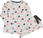 Zeeman kinder meisjes pyjama set - grijs - maat 98/104