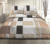 Luxe Flanel dekbedovertrek 260 x 240 cm Modern Beige box