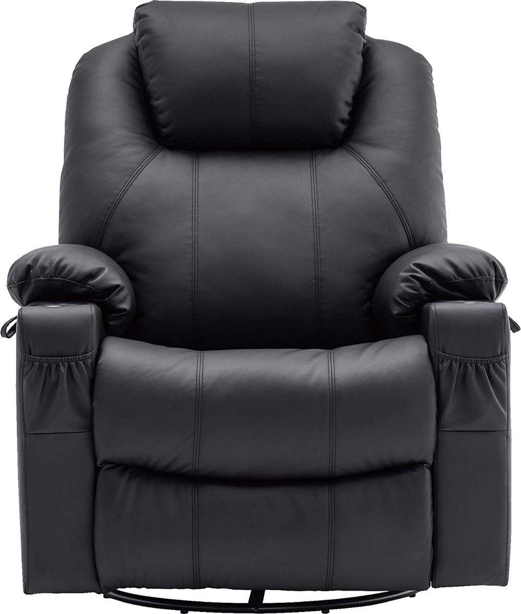 Afbeelding 2 van Monkey's Elektrische Massagestoel Draaibaar Zwart