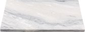 Sareva® - Marmeren Snijplank - Serveersteen - 30 x 40 cm - Anti-slip voetjes - Wit - Grijs