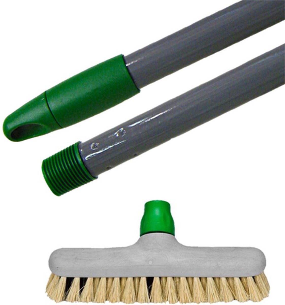 Goedkoopste Luiwagen met steel / Schrobborstel / Anker Fiber Tampico / Schrobborstel met ophangoog