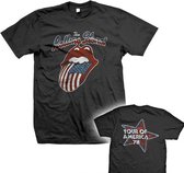 The Rolling Stones Heren Tshirt -M- Tour Of America 78 Zwart