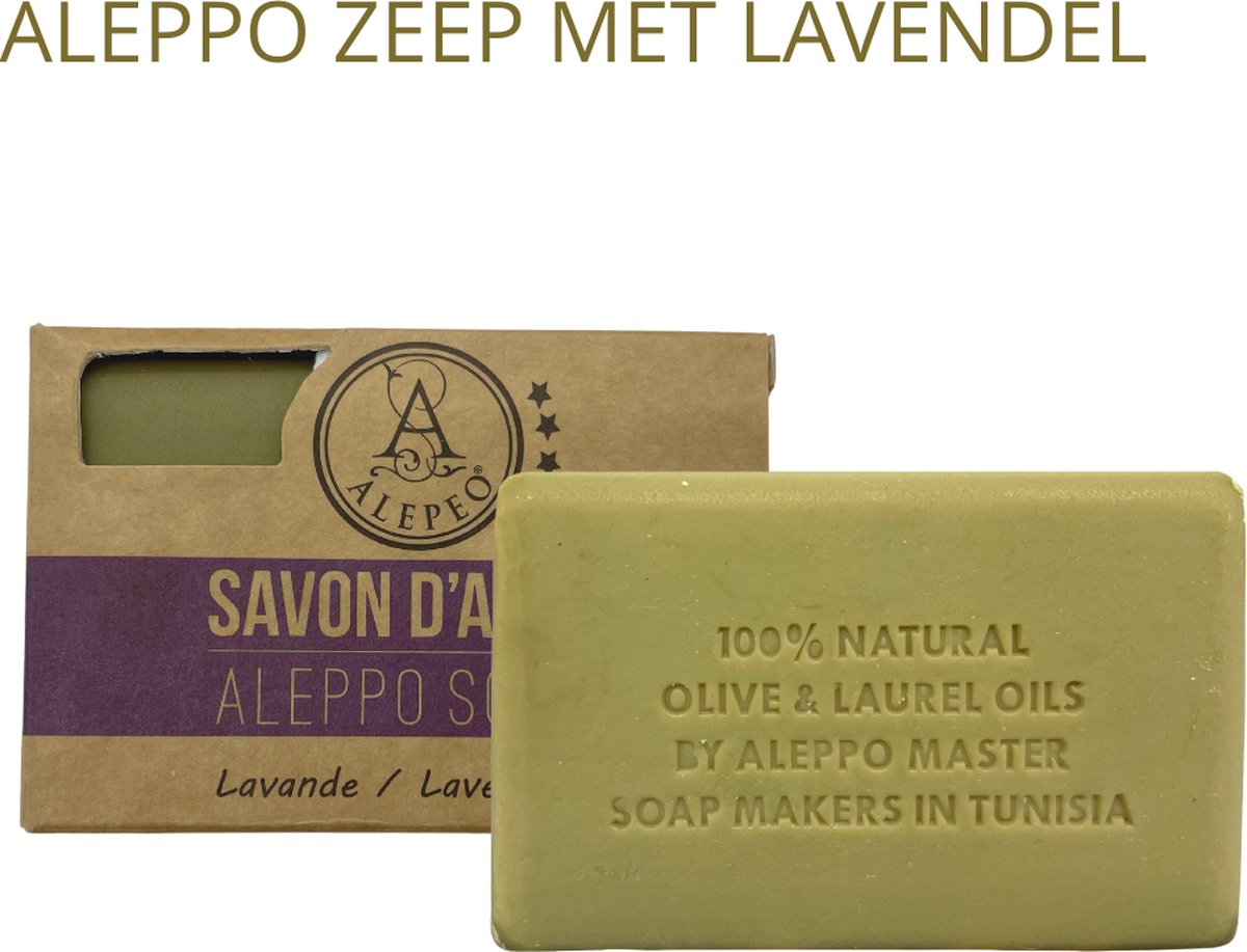 ALEPEO Aleppozeep Natuurlijke zeep met 20 laurierolie voor lichaam en haar 100...