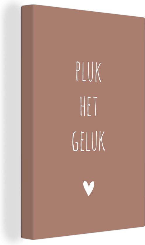 Peinture sur toile Dictons - Saisir le bonheur - Citations - 60x90 cm - Décoration murale - Cadeau Vaderdag - Cadeau - Cadeau pour lui - Astuce - Hommes