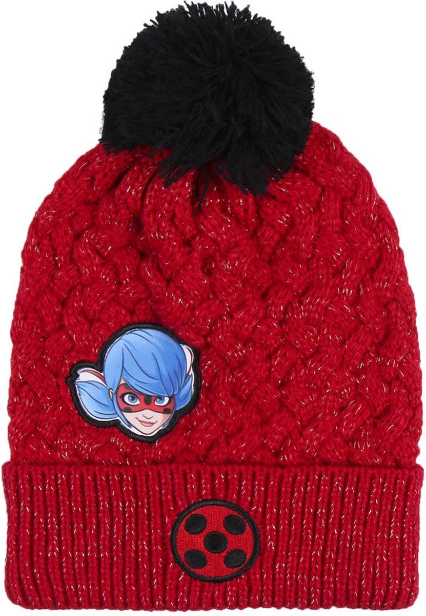Miraculous Lady Bug - Winter Muts - Beanie - Rood met Patches