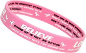 pink - ribbon - polsband  - kunsstof - roze - support - kanker - oktober- borstkanker