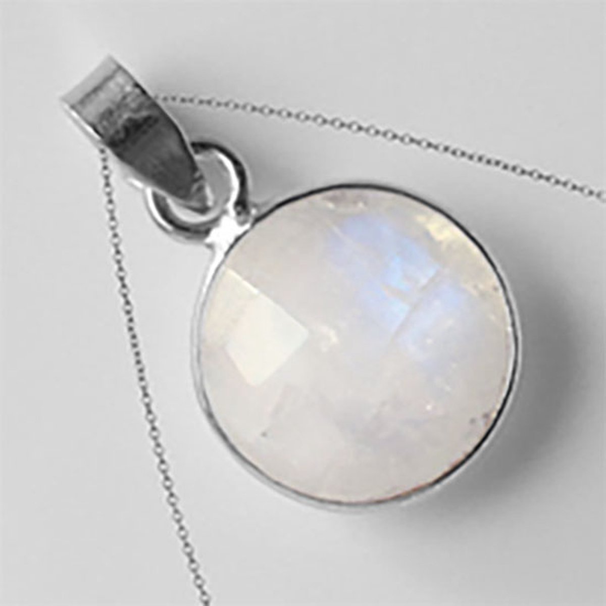 Natuursieraad - 925 sterling zilver maansteen ketting - luxe edelsteen sieraad - handgemaakt