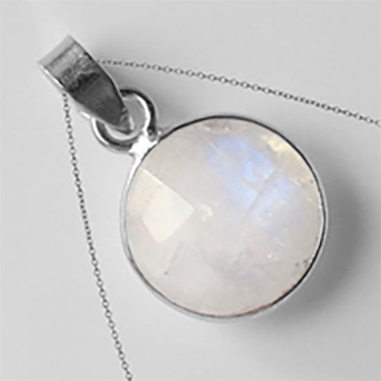 Natuursieraad -  925 sterling zilver maansteen ketting - luxe edelsteen sieraad - handgemaakt