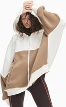 VDR Viadellerose oversized sweater met rits beige/wit