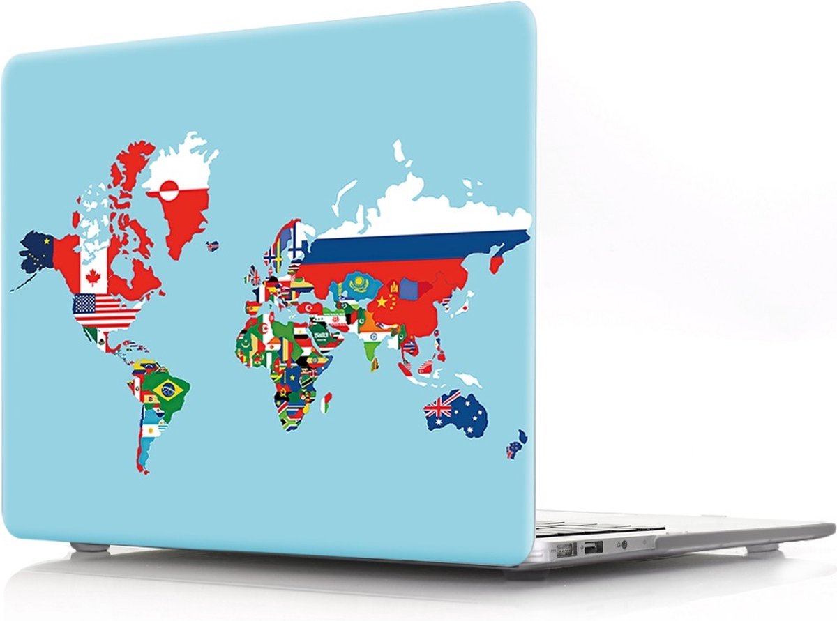Laptophoes - Geschikt voor MacBook Pro 13 inch Hoes Case - A2251, A2289 (2020) - Print Wereld Blauw