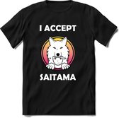 I Accept Saitama T-Shirt | Saitama Inu Wolfpack Crypto Ethereum kleding Kado Heren / Dames | Perfect Cryptocurrency Munt Cadeau Shirt