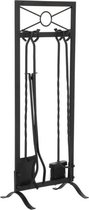 Dakta® Openhaard Set | Gereedschap | 5 Stuks | Tang | Haardset | Haard Accessoires | Inclusief Houder | IJzer | Zwart