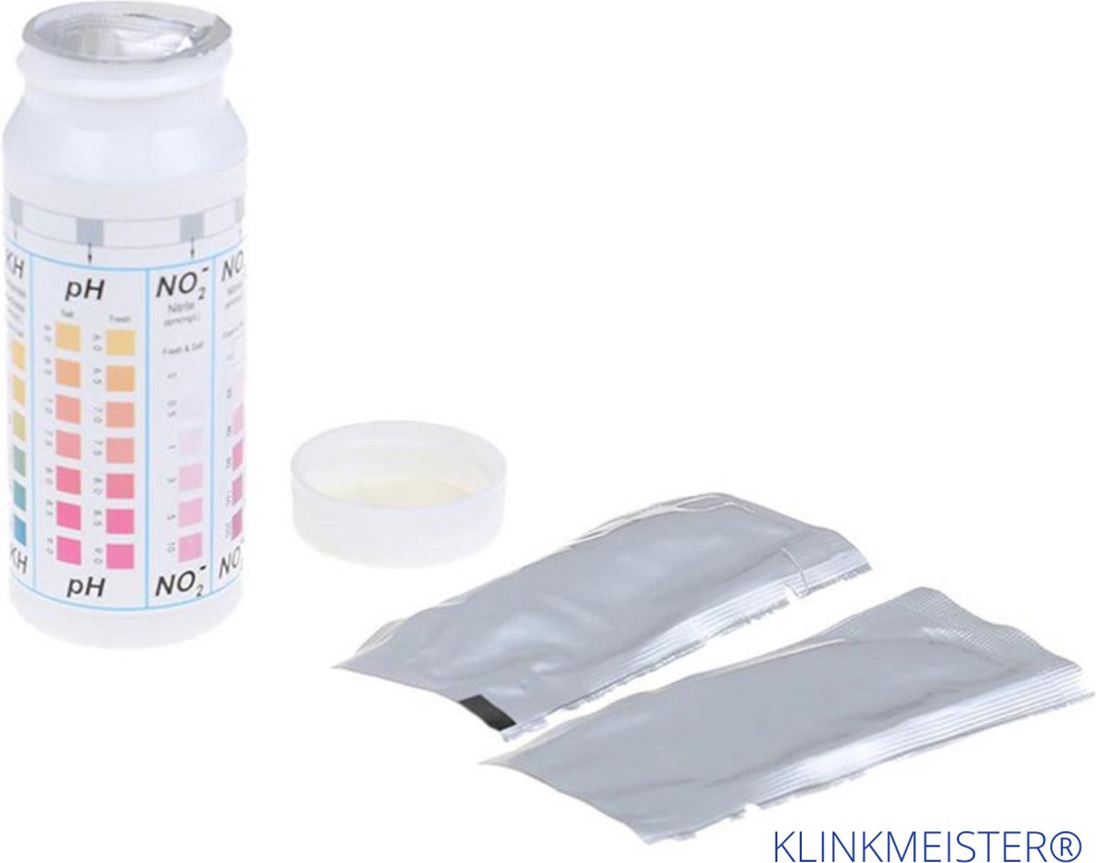 Klinkmeister® teststrip zwembad (5 in 1) PH-waarde - Nitrietwaarde - Nitraatwaarde - Carbonaathardheid - Gezamelijke hardheid