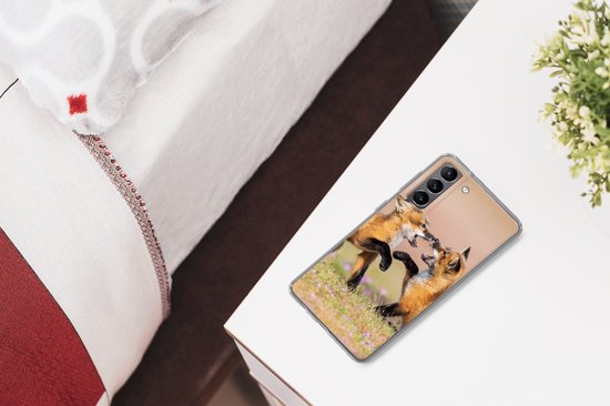 Coque Samsung Galaxy S21 - Vossen - Fleurs - Portrait - Coque de téléphone en Siliconen