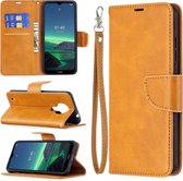 Nokia 1.4 Hoesje - MobyDefend Wallet Book Case Met Koord - Lichtbruin - GSM Hoesje - Telefoonhoesje Geschikt Voor: Nokia 1.4