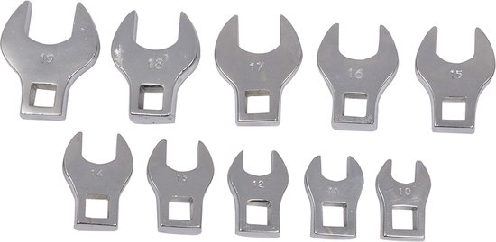 Silverline 10-delige moersleutel kraaienpoot set 10 - 19 mm | bol.com