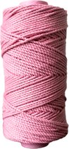 Katoen macramé touw - Macramé koord - Roze - 3mm dik - 140 meter - 600 gram