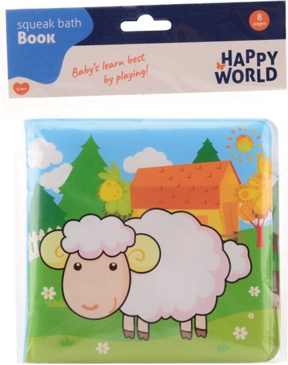 Johntoy Happy World Badboekje Boerderijdieren 14 Cm