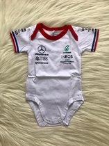 New Limited Edition F1 Mercedes Racing romper Hamilton 44 jersey 100% cotton | White Edition | Size S | Maat 62/68