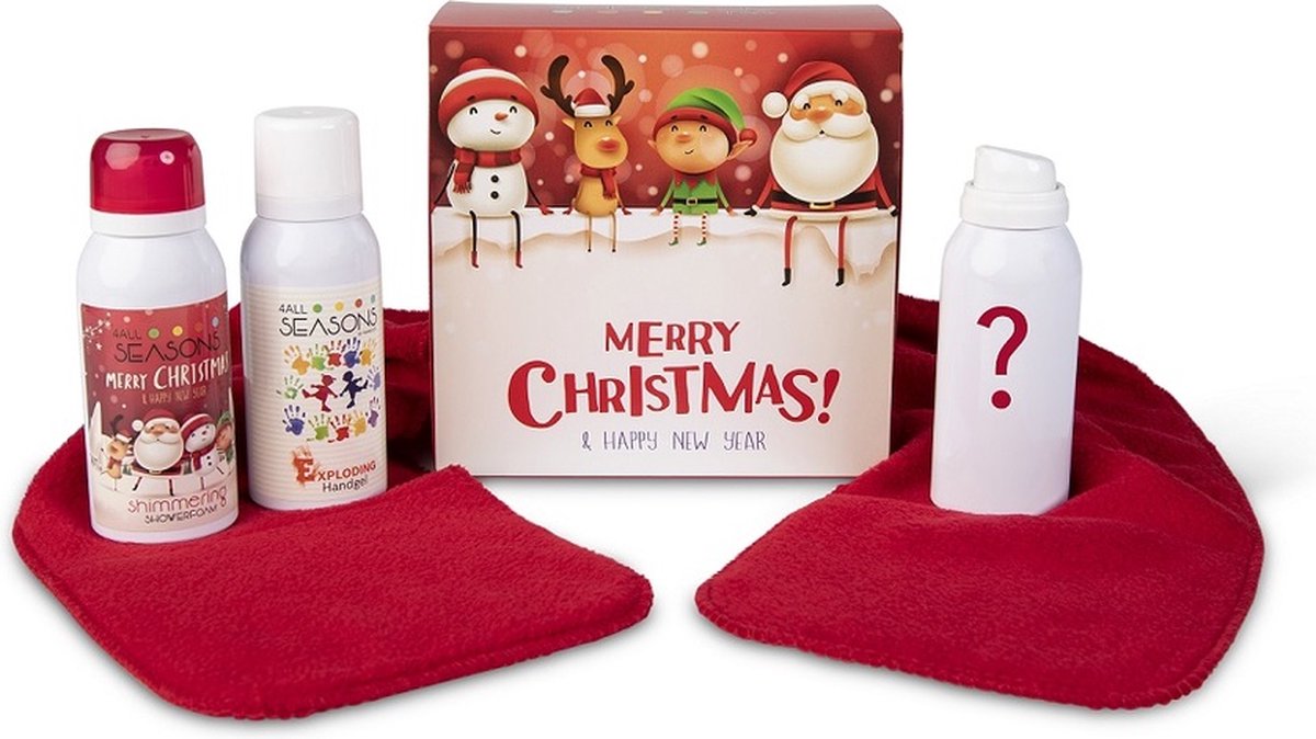 Geschenkdoos Merry Christmas Red-geschenkset-kinderen-douche-kerst-kerstmis