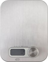 Bradey Digitale Keukenweegschaal - Geen batterij nodig - Tarra Functie - Multifunctionele precisie weegschaal zonder batterijen - RVS - tot 5kg