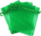 Organza zakjes - Groen 50 stuks - 7x9 cm- Kado Verpaking - Sieradenzakjes- Cadeauzakjes