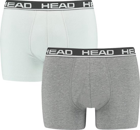 HEAD 2P boxers basic II grijs & wit - XXL