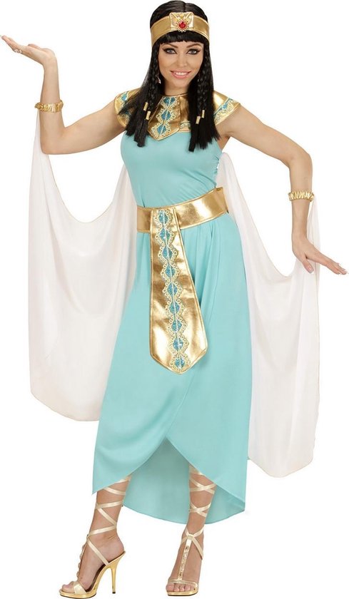 Widmann - Egypte Kostuum - Egyptische Koningin Ank Kamon Kostuum - Blauw - Large - Carnavalskleding - Verkleedkleding