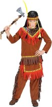 Widmann - Indiaan Kostuum - Savannah Indiaanse - Jongen - Bruin - Maat 128 - Carnavalskleding - Verkleedkleding