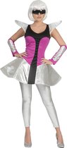 Funny Fashion - Science Fiction & Space Kostuum - Space Dame Futuresque - Vrouw - roze,zilver - Maat 40-42 - Carnavalskleding - Verkleedkleding